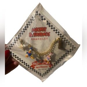 Applause Vintage Mickey Mouse and Friends Western Daisy Daffy Duck bracelet NWT